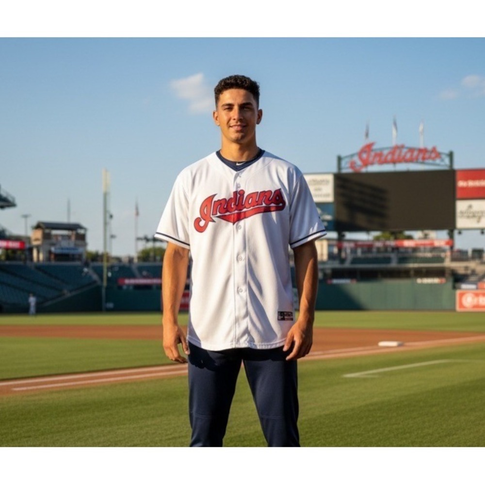 Cleveland Indians Mens Size XL‎ Chris Perez 54 Baseball Jersey White Promotions